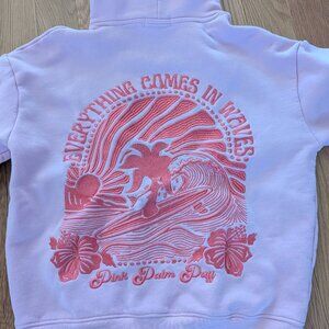 Pink Palm Puff Hoodie limited edition
